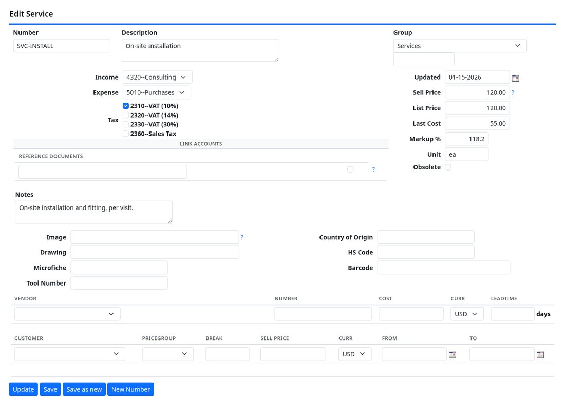 A service record