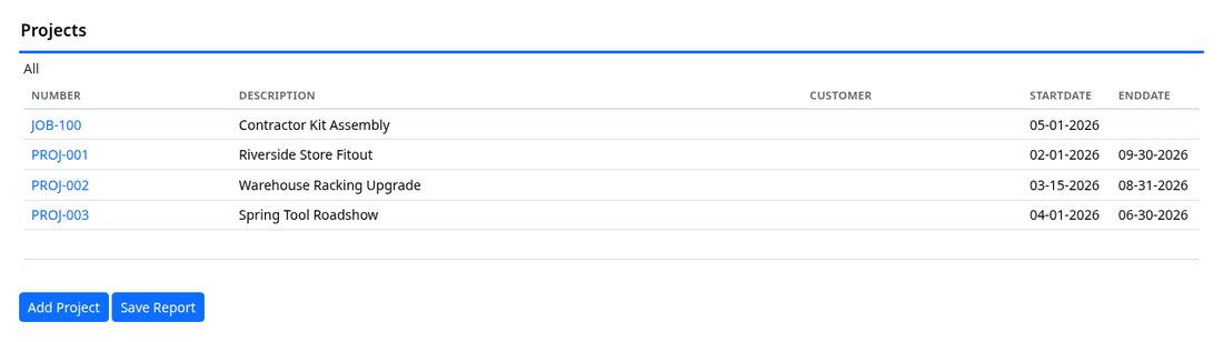Project list