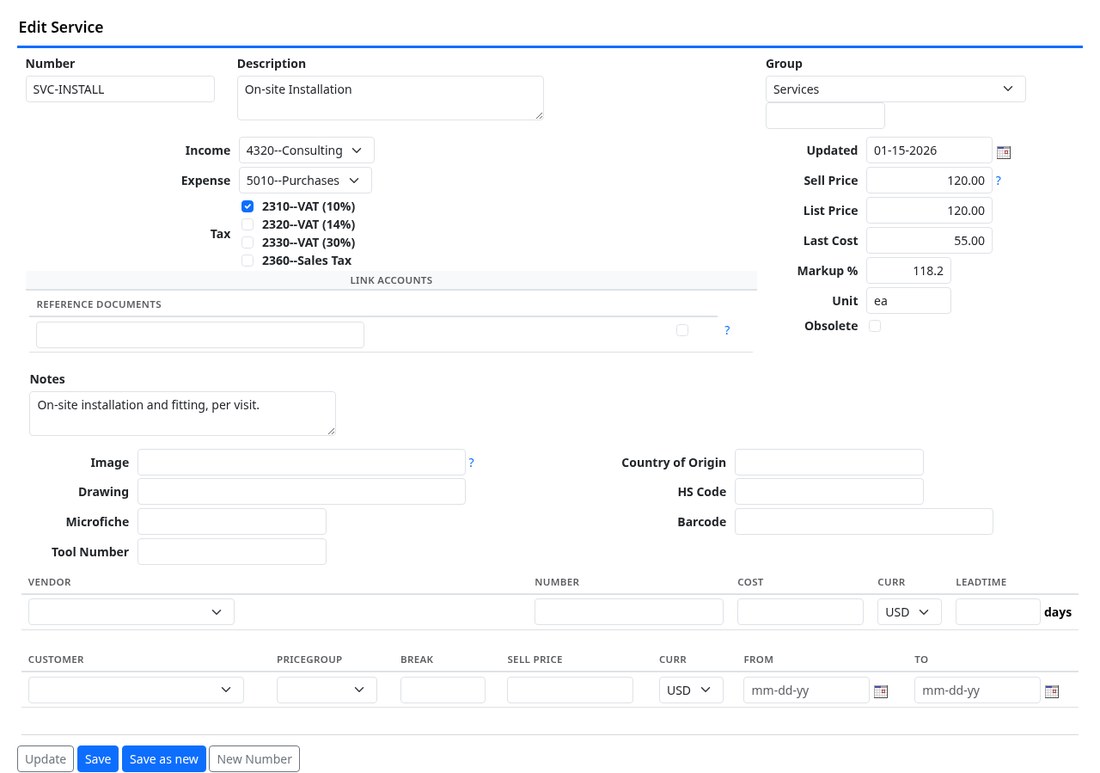 A service record