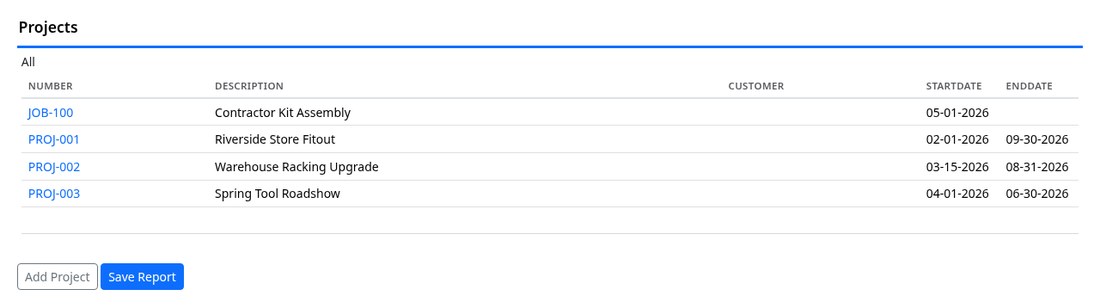 Project list